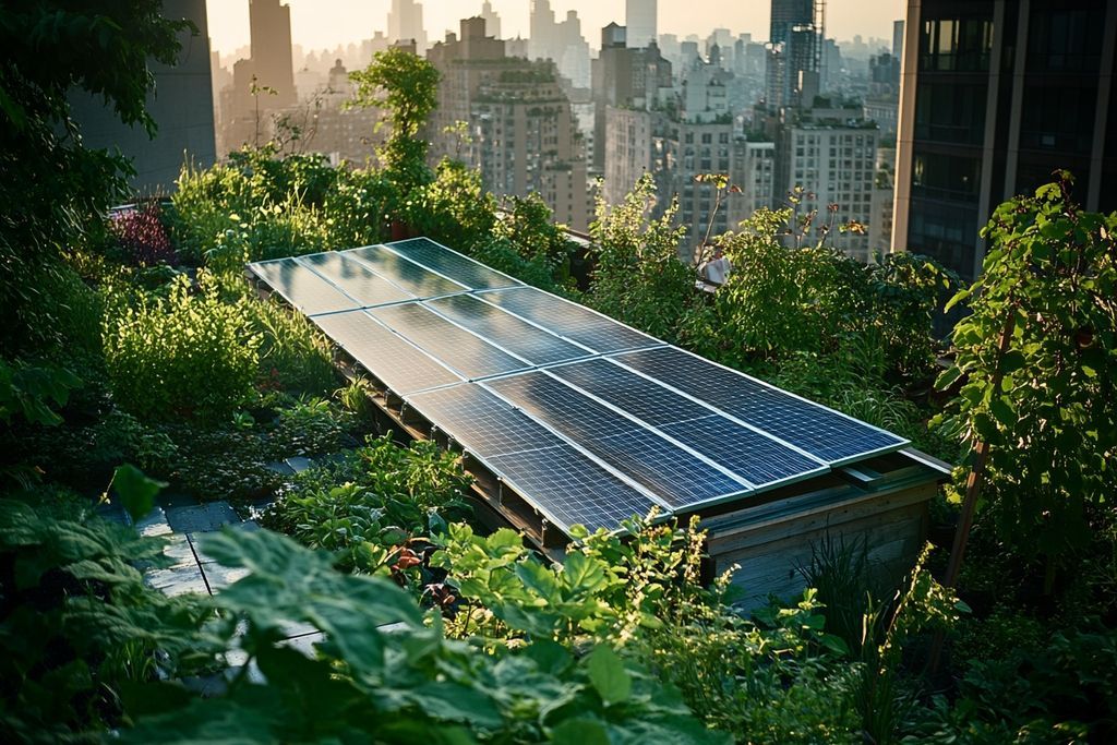 Quel est l'impact d’un toit végétalisé sur l’efficacité des panneaux solaires